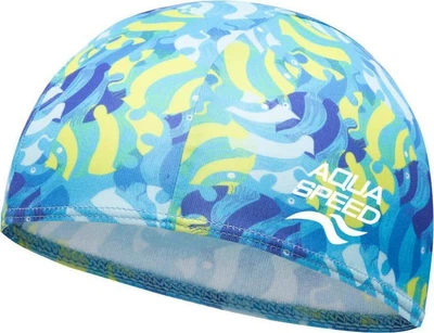 Шапка для плавания Aqua Speed BABY CAP PRINT 61717 голубой, желтый Дит One Size