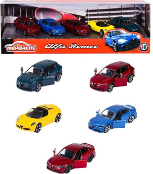 Zestaw samochodow Majorette Alfa Romeo 5 szt (3467452074138) (955555909127522) - Outlet