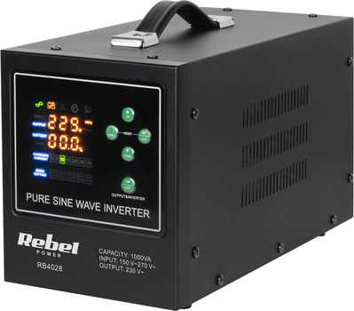 ДБЖ Rebel POWER-1000-LFP4 RB‑4028 12V 230V 1000VA/700W (5901890116350)