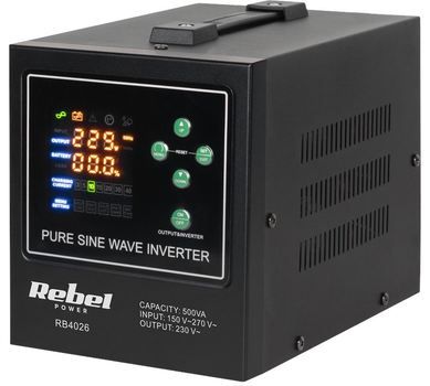 ИБП Rebel POWER-500-LFP4 RB‑4026 12V 230V 500VA/300W (5901890116312)