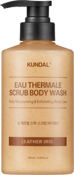 Гель-скраб для душу Kundal Eau Thermal Scrub Body Wash Leather Iris 500 мл (8809809428679)