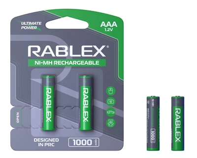 Аккумуляторы R3 1000 mAh Rablex Ni-MH AAA 1.2V- 2 ШТУКИ