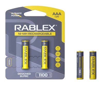 Акумулятори R3 1100 mAh Rablex Ni-MH AAA 1.2V- 2 ШТУКИ (мініпальчик)