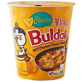 Лапша бульдак рамен Samyang Hot chicken Bowl острая со вкусом сыра и курицы в стакане 70 г