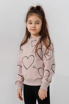 Свитшот с принтом для девочки Baby Show 44400 110 см Бежевый shop (2000990923882)