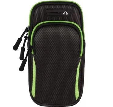 Чехол на руку Primo Sport универсальный спортивный для телефона до 6.5" - Black/Green