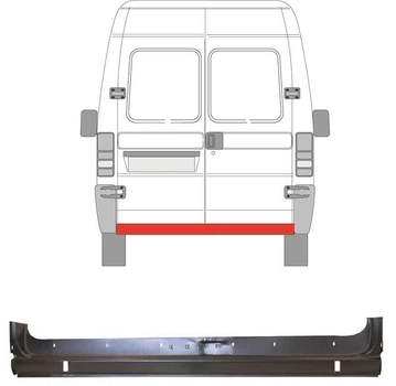 Ремчастина задньої панелі нижня Citroen Jumper, Fiat Ducato, Peugeot Boxer 94-06 (Klokkerholm)