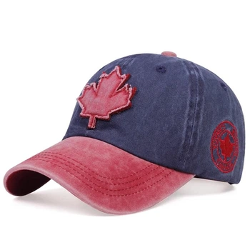 Кепка Бейсболка Варенка логотип Canada (Канада, Кленовый лист) Синий, Унисекс WUKE One size