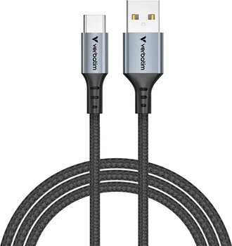Кабель питания и синхронизации Verbatim USB-A–USB-C, 120 см Черный (31843)