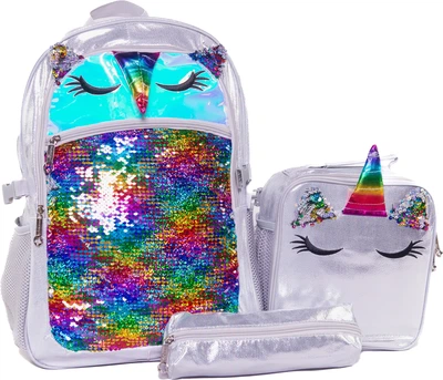 Школьный набор 3 в 1 VGR Unicorn Rainbow Рюкзак + пенал + сумка ланч-бокс (Я46564_22043-3)