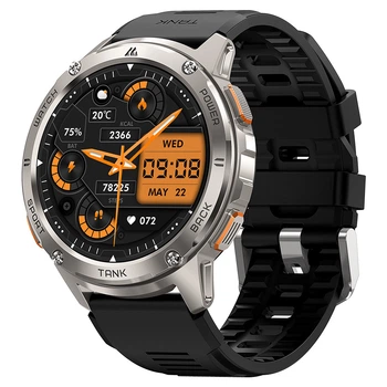 Умные тактические смарт часы KOSPET TANK T3 Smart watch серые спортивные серебро