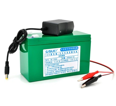 Аккумуляторная батарея литиевая QiSuo QS1206ACH 12V 6Ah Li-ion 18650, + зарядное 12,6В 1А