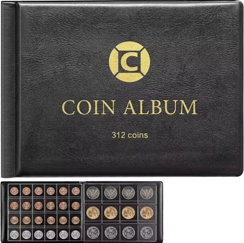 Альбом для колекціонування монет 312 кишень Coin Collection Book