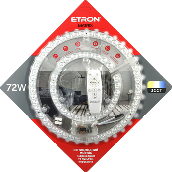 Світлодіодний модуль з пультом ETRON SMART 72 Вт 3CCT (1-EMP-284)