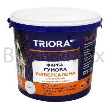 Фарба гумова TRIORA акрилова 6 кг 10 біла