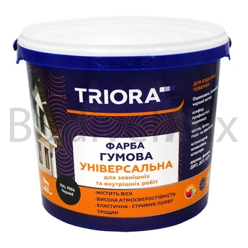 Фарба гумова TRIORA акрилова 6 кг RAL 9004 247 чорна