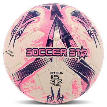 Мяч футбольный размер №5 Soccer Star To-Town Hybrid 4517 White-Pink-Violet