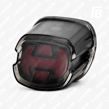 Ліхтар задній 03 для мотоциклів Harley-Davidson LED чорний корпус тоноване скло (червоний)