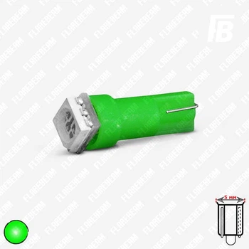 Лампа LED цоколь T5 (W1.2W безцокольна) 12 В SMD 505001 (зелений)