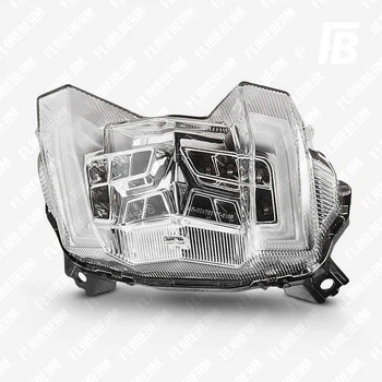 Фонарь задний 01 для мотоциклов Yamaha MT-09 (2017–2020) светодиодный (LED) хром корпус прозрачный
