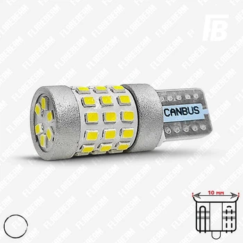 Лампа LED цоколь T10 (W3W W5W безцокольна) з обманкою 12-24 В SMD 201642 (білий)