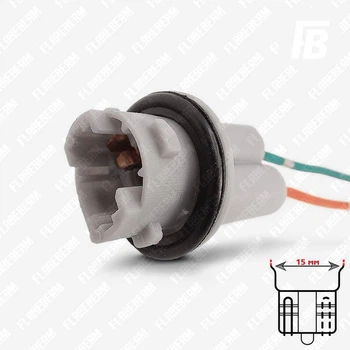 Разъём (патрон цоколь) для бесцокольной лампы T15 T10 W16W W5W W10W 921 194 W2.1x9.5d (мама) 01 с проводом