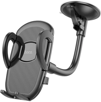 Автодержатель для телефона Hoco H10 General car holder (windshield) Black (6931474791580)