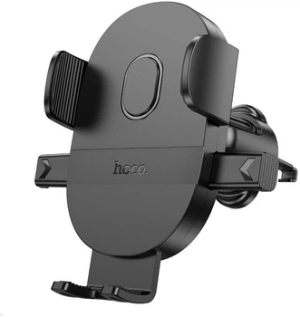 Автодержатель для телефона Hoco H18 Mighty one-button car holder (air outlet) Black (6942007601573)