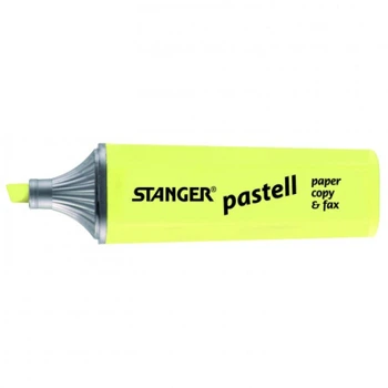 Маркер Stanger текстовый, 1-5мм, пастель, желтый 10 шт (MARKER-TXT-STPASTY10)