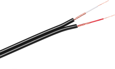 Kabel 2 x RCA 4 mm 100m Black (5901436707523)