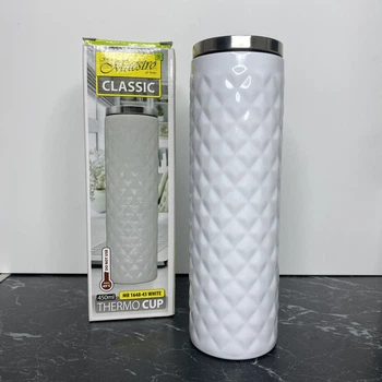 Термокружка нержавеющая сталь 450 мл Maestro MR-1648-45 White