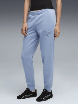 Спортивні штани жіночі Puma Essentials Graphics 68807434 M Cool Blue (4069157461290)