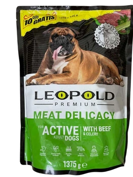 Влажный корм Леопольд Meat Delicacy With Beef and Celery для собак с телятиной и сельдереем 1375г