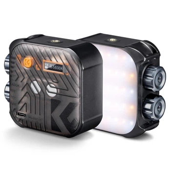 Двухцветный светодиодный видеофонарь накамерный свет K&F Concept L01-40 Black 6Вт с 15 световыми эффектами, 2500K-9900K CRI 96+, 2000 мАч (KF34.035)
