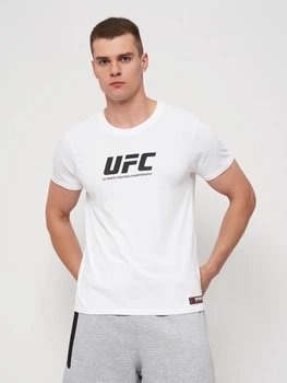 Футболка хлопковая длинная мужская UFC UFCYE35037 S Белая (3609088135061)
