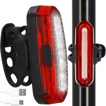 Lampka rowerowa tylna Springos na USB 50, lumenów BA0057 (5907719448305)