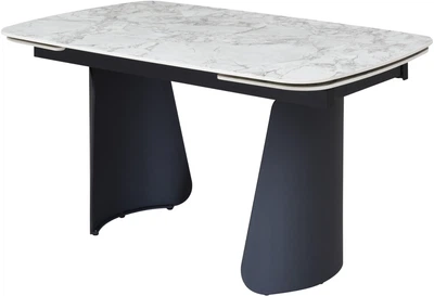 Стол обеденный Vetro Mebel Нардо TML-1270 Клауди грей матовый / черный