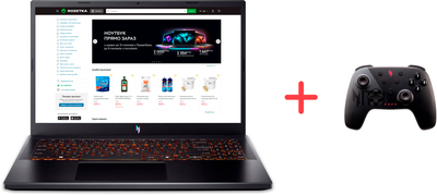 Ноутбук Acer Nitro V 15 ANV15-52-59XE (NH.QZ8EU.00E) Obsidian Black / 15.6” IPS Full HD 165 Гц / Intel Core i5-13420H / RAM 16 ГБ / SSD 512 ГБ / nVidia GeForce RTX 5060, 8 ГБ+ Бездротовий геймпад Acer Nitro NGR300 у подарунок!