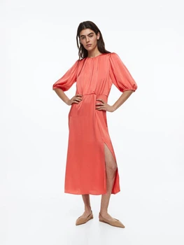 Сукня міді літня жіноча H&M 1142093001c28 2XL Коралове (KC1000000050300)