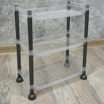 Етажерка прямокутна 3 полички Bursev Plastik 5158 94 прозора