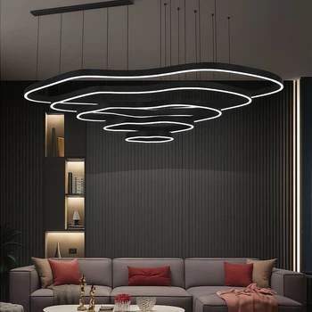Люстра LineF PCL006-120*100*80*60*40 BK