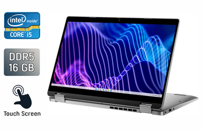 Ноутбук-трансформер Dell Latitude 3340 / 13.3" (1920x1080) IPS Touch / Intel Core i5-1335U (10 (12) ядер по 3.4 - 4.6 GHz) / 16 GB DDR5 / 512 GB SSD / Intel Iris Xe Graphics / WebCam / HDMI б/у