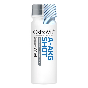 Амінокислота L-аргінін, A-AKG Shot, OstroVit, 80 мл (Малина-цитрус)
