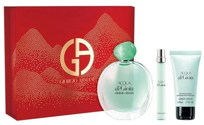 Набір для жінок Giorgio Armani Acqua Di Gioia Парфумована вода 100 мл + Мініатюра Парфумована вода 10 мл + Лосьйон для тіла 50 мл (3614274336931)