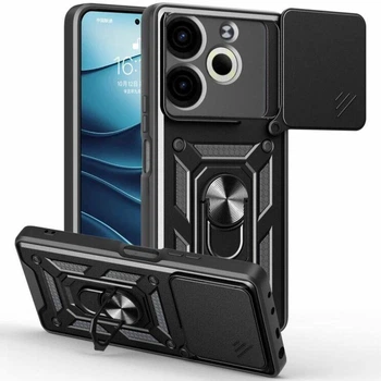 Протиударний чохол Defense Ring для Tecno Spark 30 5G з кільцем Чорний