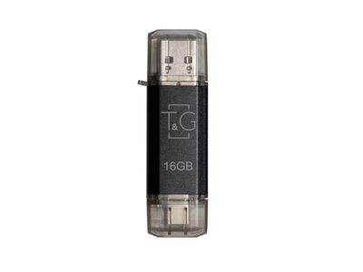 USB флеш накопичувач T&G 16 GB Black (TG009TC-16GBK)