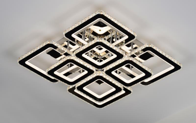Светодиодная хрустальная люстра SVLIGHT LED 2910/4+4 270W 2.4G 3000-6000K+пульт