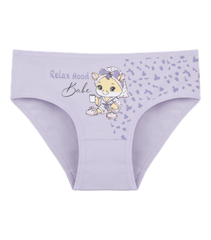 Труси сліпи для дівчинки з принтом Relax Mood Babe - Donella - 4171PB107 - 110-116 см - Світло-фіолетовий