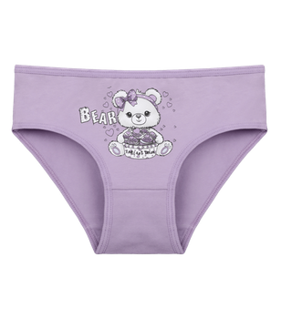 Трусы слипы для девочки с принтом BEAR - Donella - 4171PB52 - 98-104 см - Фиолетовый