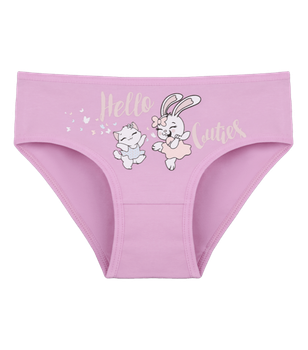 Трусы слипы для девочки с принтом Hello Cuties - Donella - 4171PB94 - 122-128 см - Розовый